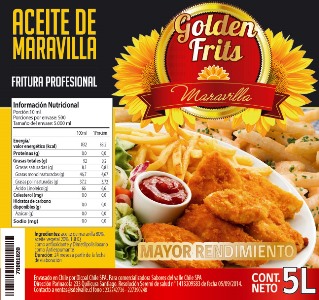 Etiqueta Golden Frits 5L